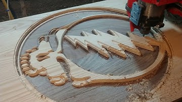 Little bit of CNC routing a grateful dead steal your face