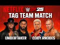 WWE 2k25 netflix edition Roman Reigns-undertaker vs Cody Rhodes-randy Orton #wwe #gaming #viral #fyp