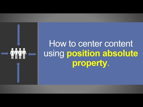 How to center content in the middle of container (using position absolute)