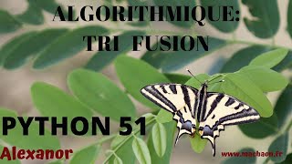 Programmation Python #51 - algorithmique : tri fusion ( récursivité et dichotomie ) 3ième version