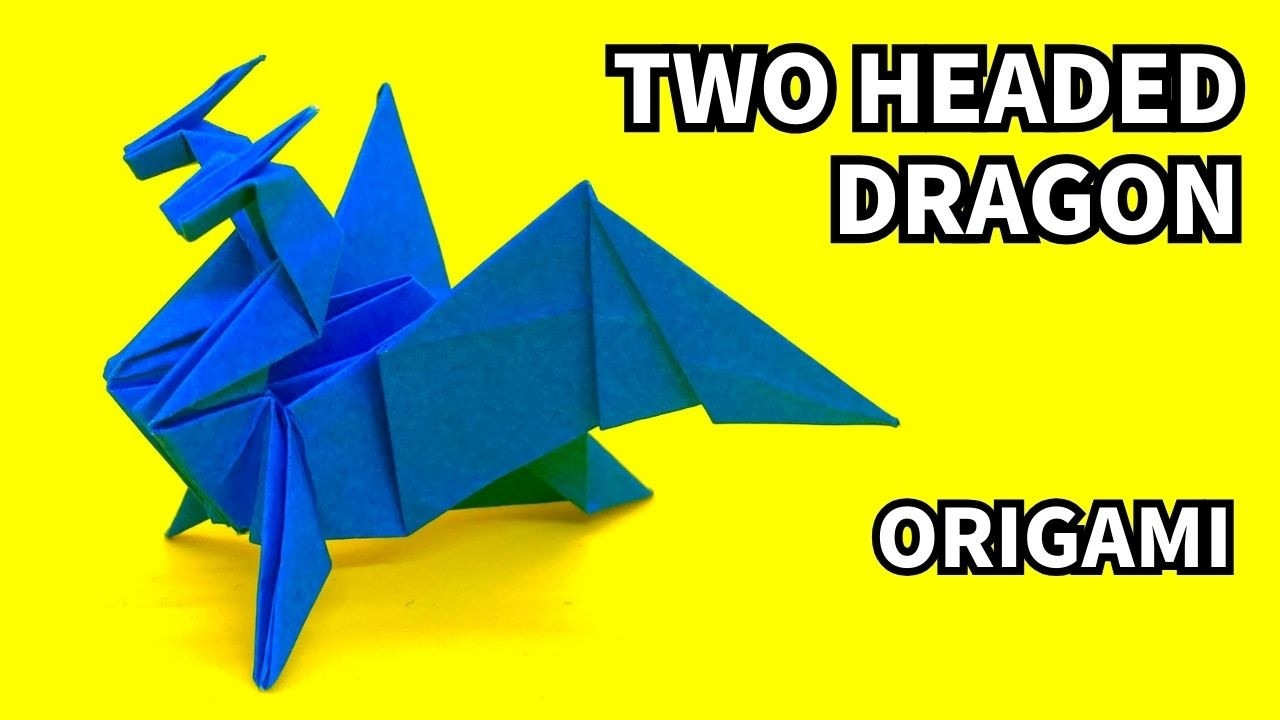 How to make an easy origami two headed dragon 3