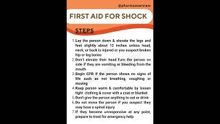 First aid for shock#shorts