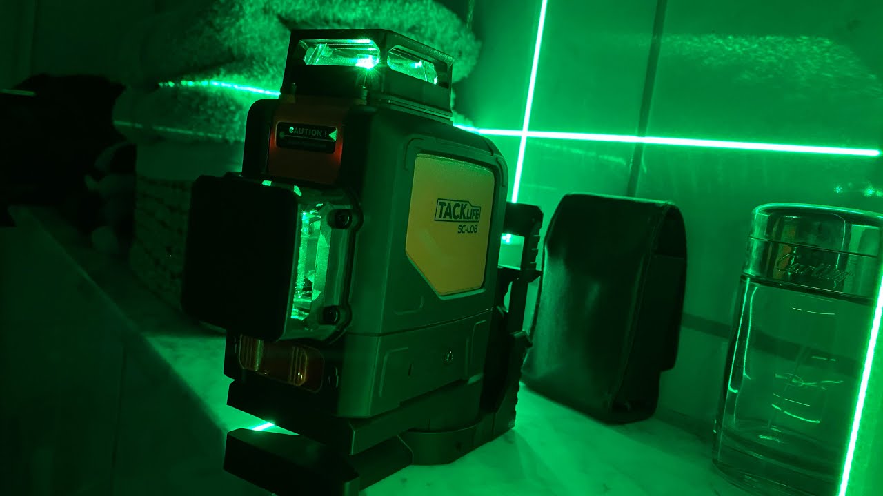 TACKLIFE SC-L08 Green Laser Level 3×360° Cross-Line 3-Plane Self-Leveling unboxing and instructions