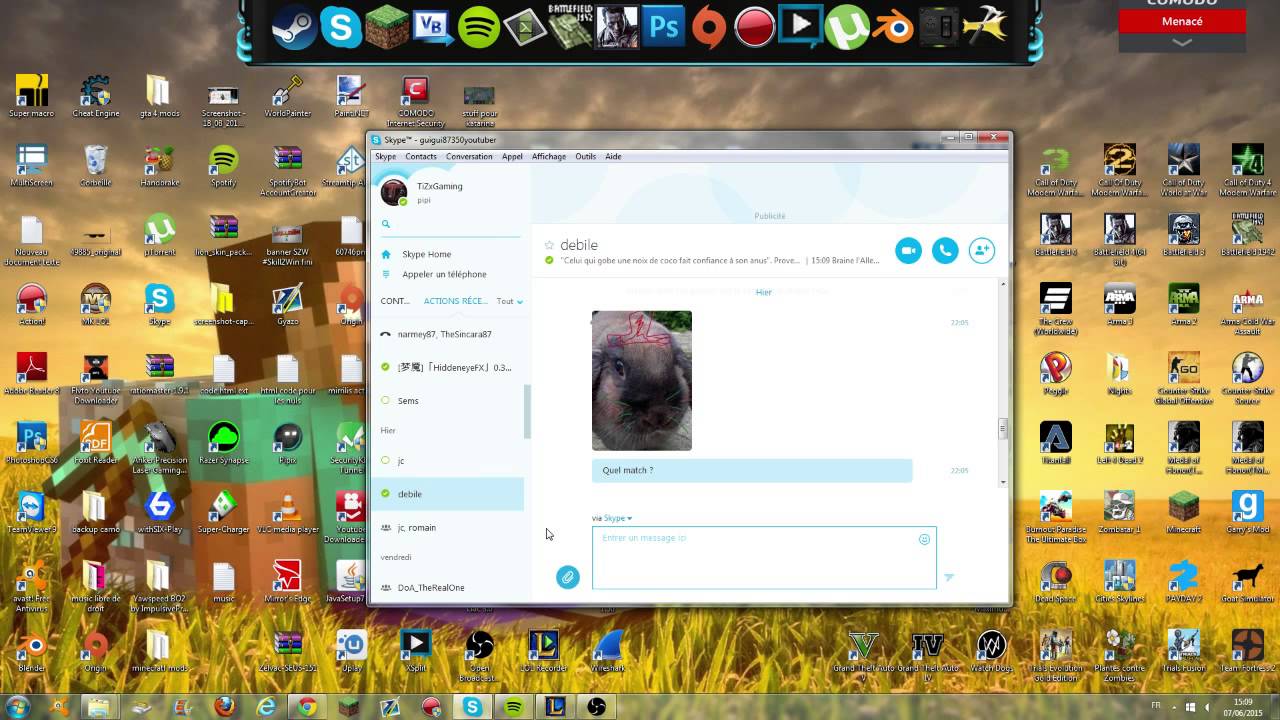 Skype baisse le son windows 10