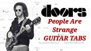 The Doors - People Are Strange | Rhythm and Solo GUITAR TABS | Cover | Tutorial | Lesson