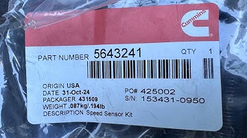 Cambiando sensor de velocidad de turbo en motor Cummins X15 (FC 687 SPN 103 FMI 18)