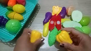 Satisfying Videos//cutting matching fruit and vegetables toys//funny video toys//ASMR