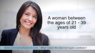 Surrogacy Agency Conceptual Options FAQ What makes the ideal surrogate candidate?(, 2015-03-11T21:05:12.000Z)