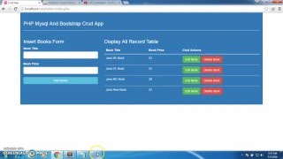 PHP Mysql and Bootstrap Crud Application create edit form using bootstrap Part 7