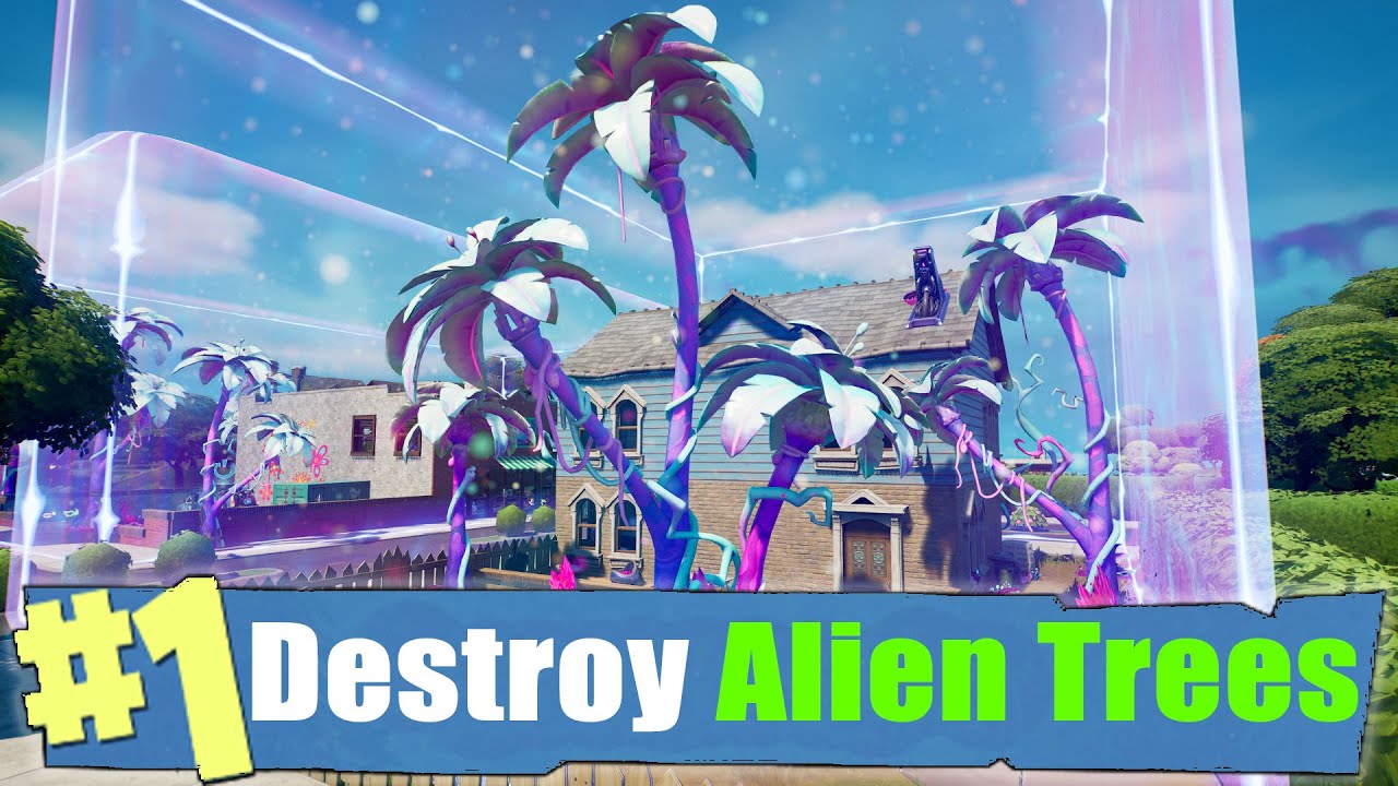 How to Destroy Alien Trees (5) | Fortnite Week 6 Epic Quests