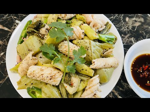 Squid with Pickled Mustard Greens | Cách Làm MỰC XÀO DƯA CẢI CHUA Giòn Thơm Ngon Ngọt | Cali Que Em
