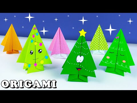 ОРИГАМИ ЕЛКА из бумаги. Елка своими руками. Как сделать елку. Origami Paper Christmas Tree DIY