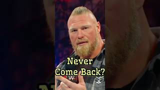 Will Brock Lesnar Never Return To WWE ?. #shorts #wwe #brocklesnar