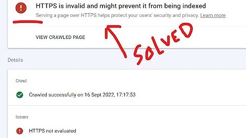 Http Is Invalid And Might Prevent It From Being Indexed | Solved This Error In Few Steps