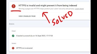 Http Is Invalid And Might Prevent It From Being Indexed | Solved This Error In Few Steps