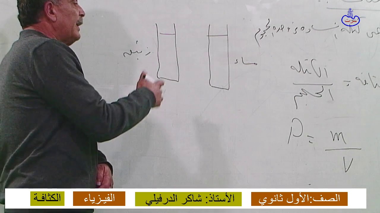 الصف الأول ثانوي الفيزياء درس الكثافة