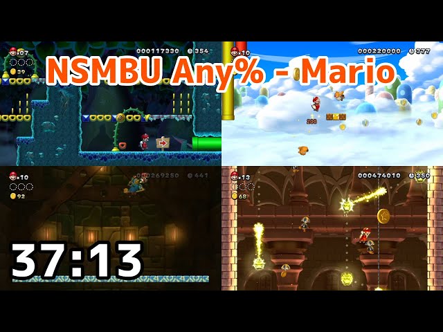 New スーパーマリオブラザーズ U デラックス RTA NSMBU Any% - Mario