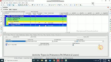 Creating Activities & Activity Types in Primavera P6 (Watch & Learn)