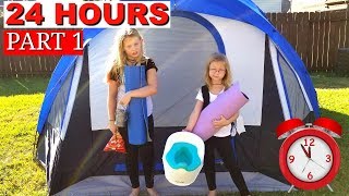 24 Hours Overnight In A Tent Challenge!!!