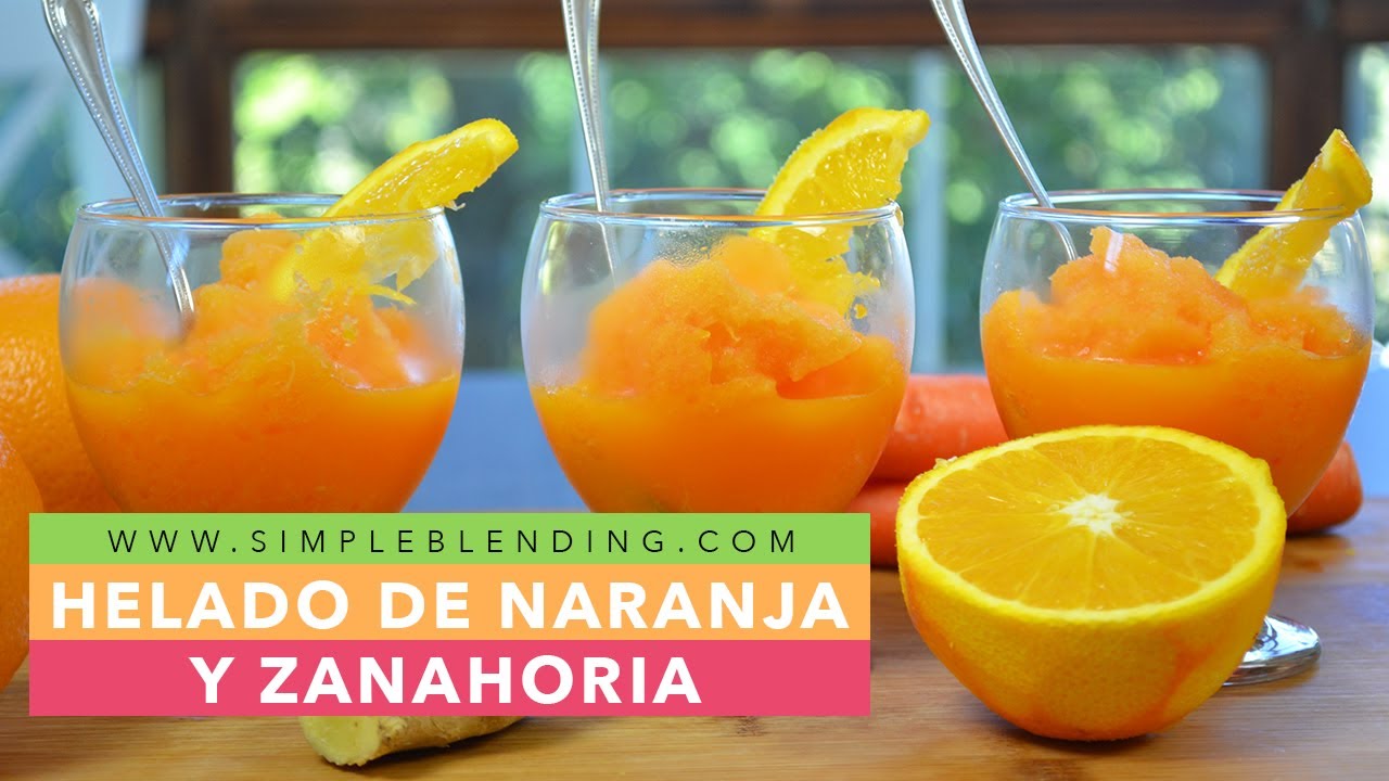 HELADO DE NARANJA Y ZANAHORIA | Cómo hacer helado de naranja | Helado vegano casero
