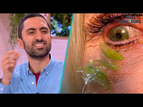 Ce médecin réagit à la femme aux 23 lentilles dans son oeil