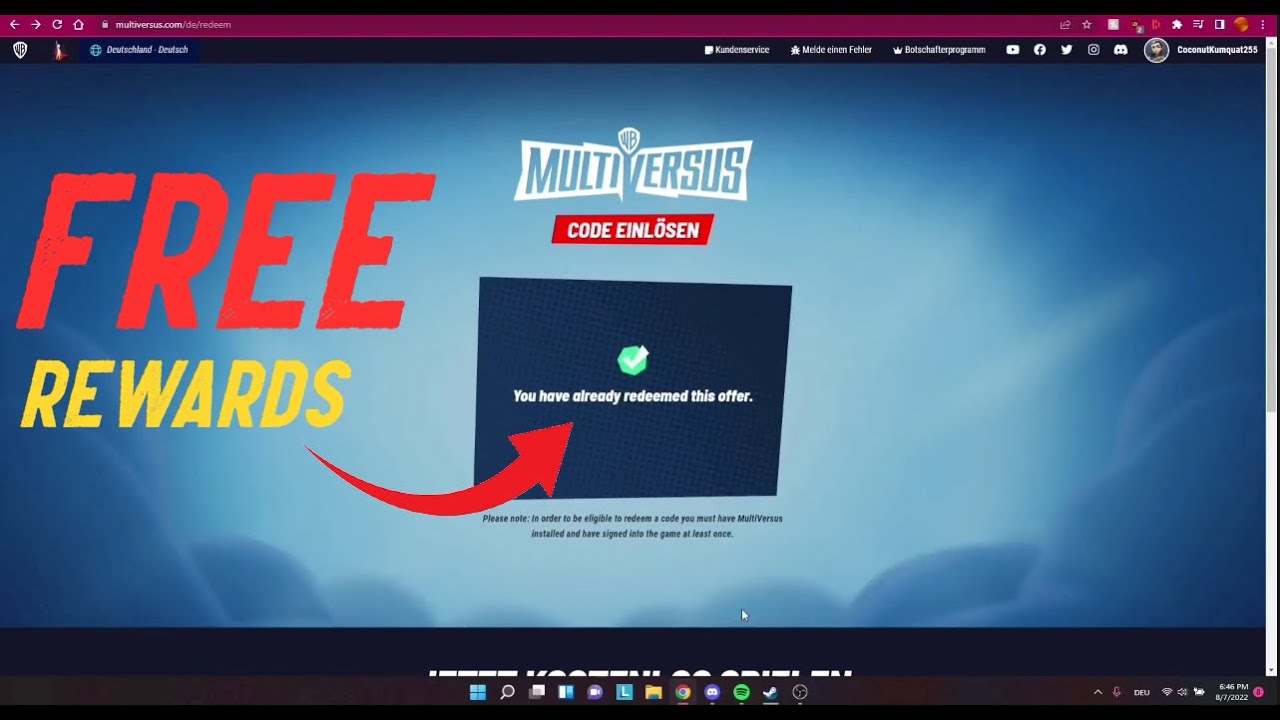 FREE Multiversus Rewards