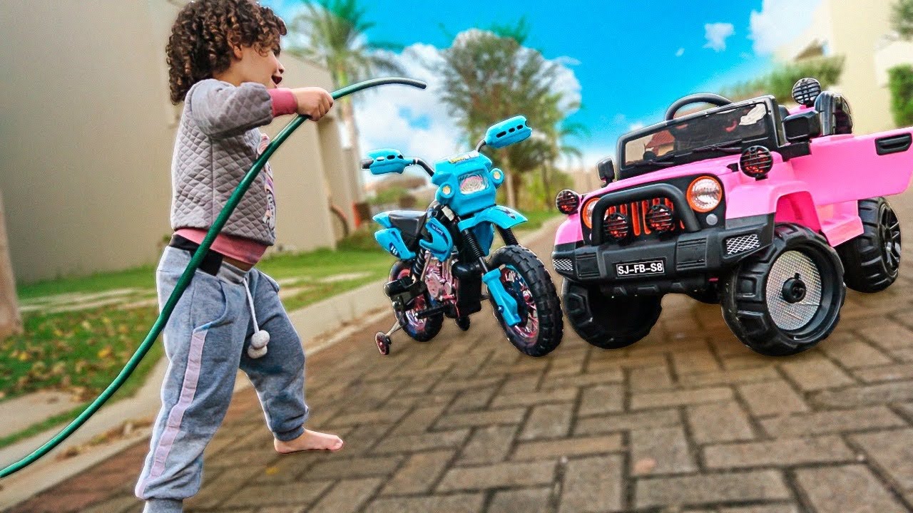 DIA DE LAVAR  MINHAS NAVES  * MOTO E MEU JEEP  *