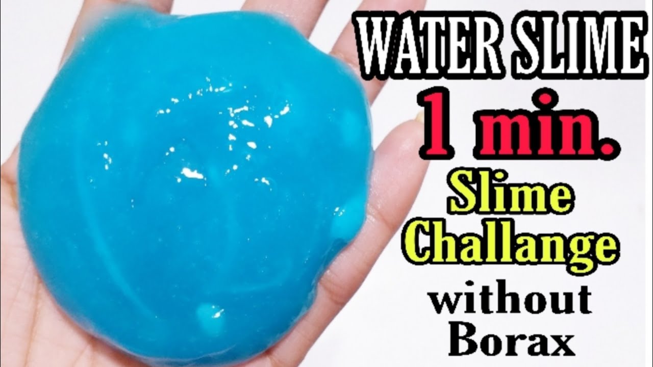 NO BORAX 1 Minute Slime Challange💐How to make slime in 1 min. at home 