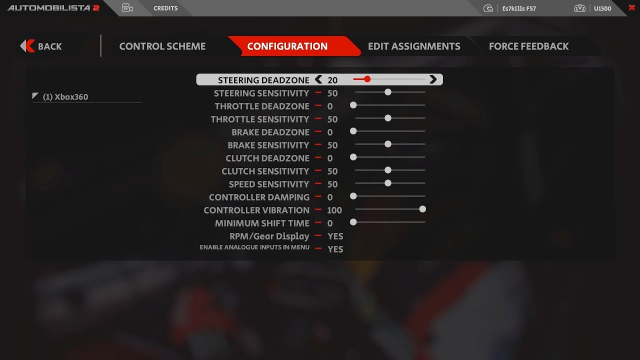 Automobilista 2 Xbox 360 controller gamepad settings AMS2 YouTube