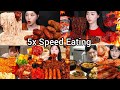 5x Speed Eating Sound BEST FOOD COMPILATION ASMR MUKBANG Satisfying Eating Sound