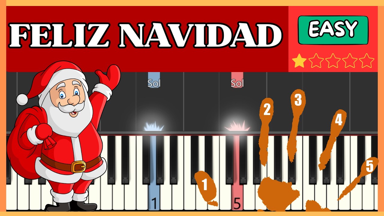 Feliz Navidad – Лёгкий Урок Фортепиано 🎄 | Рождественские Песни