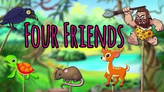 The four Friends Crow, Dear, Rat, Tortoise and the Hunter || The Four Friends | Panchatantra Stories