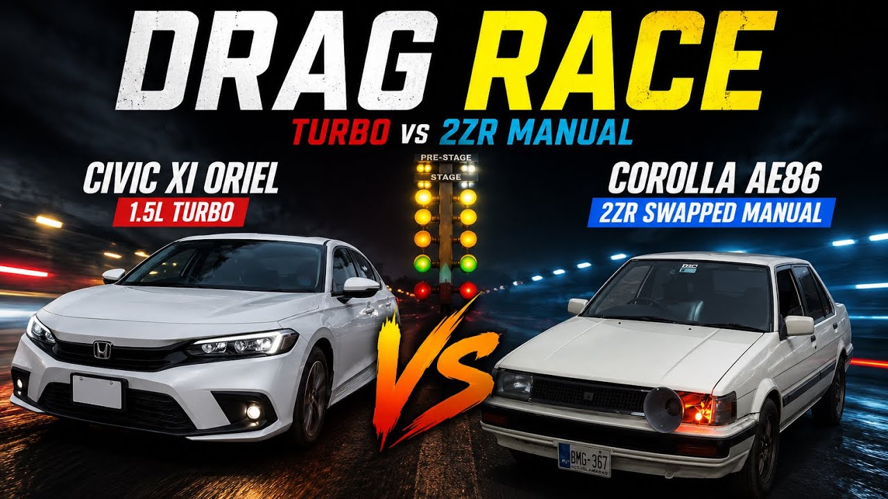 New Civic Xi Oriel Turbo VS 2ZR Premio Manual Swapped in Corolla Drag Races 🔥