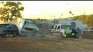 Young Grave Digger Camper Destruction Stunt