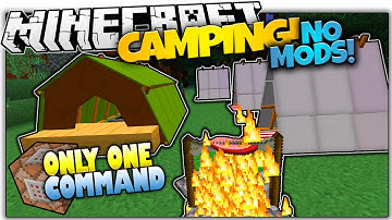 CAMPING IN VANILLA MINECRAFT! | Tents & Bonfires | Only One Command (Minecraft Vanilla Mod)