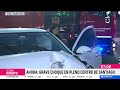 Auto y bus del Sistema Red protagonizaron grave choque en el centro de Santiago - CHV Noticias