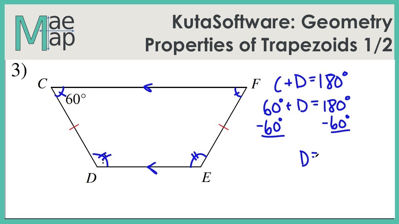 Geometry Worksheet Kites And Trapezoids Geometry Worksheet Kites And Trapezoids