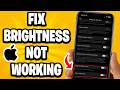 How to Fix Brightness Not Working on iPhone?