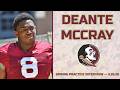Deante McCray Spring Practice Interview 3-26-26 | FSU Football | Florida State | Warchant TV