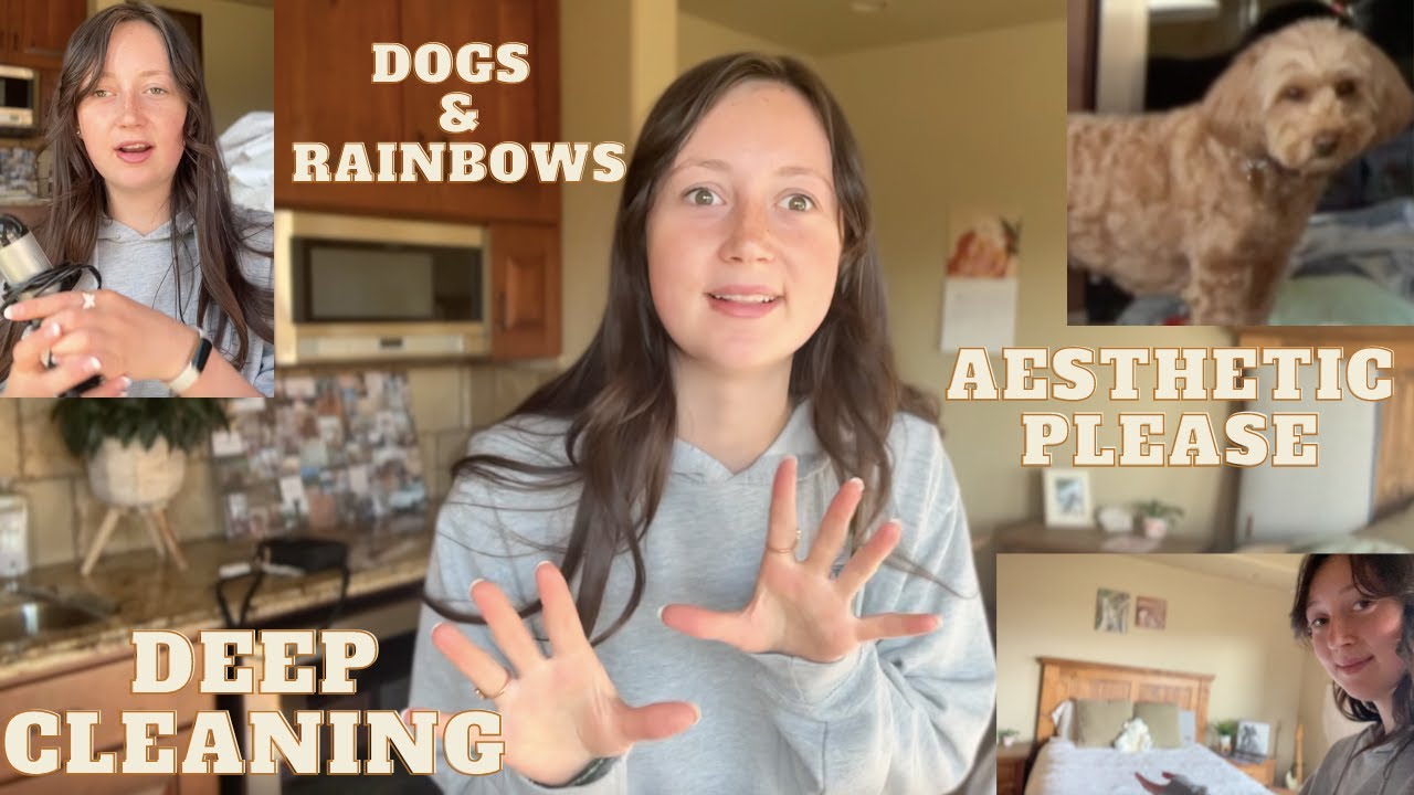 DEEP CLEAN My Room With Me! Cleaning With My DOG! learning to organize! Aesthetic and Satisfying!
