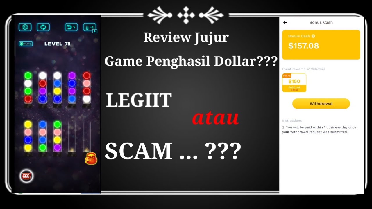 Review Jujur Game Penghasil Uang. Legit Atau Scam. Game Light Sort Puzzle