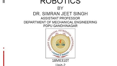 SOT 3rdYear Robotics Kinematic modelling Direct Kinematic Modelling Part 1 13 04 2020
