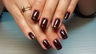 Дизайн ногтей гель лак Shellac Декоративная лента уроки
