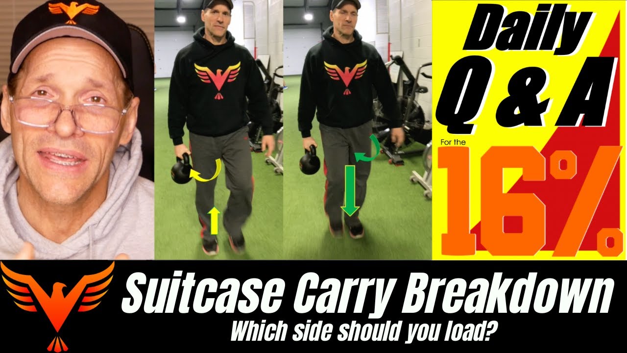 Suitcase Carry Breakdown - Which side should you load? - BillHartmanPT.com Q&A for The 16%