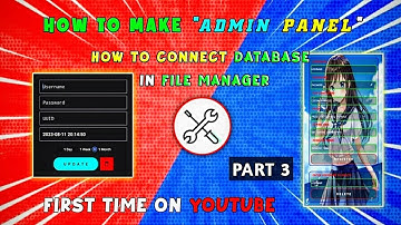 How To Connect Database To File Manager | How To Make Admin Panel | Andlua Admin Panel | SQL File