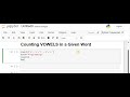 Counting VOWELS in a word