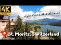 St moritz switzerland   2022  4k60p  walk in switzerlands luxury ski town