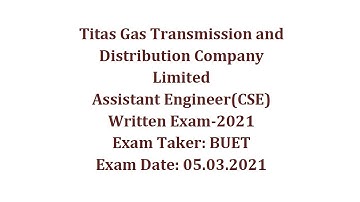 Titas Gas - Assistant Engineer(CSE) 2021 Written Exam Question Solution(Technical Part)