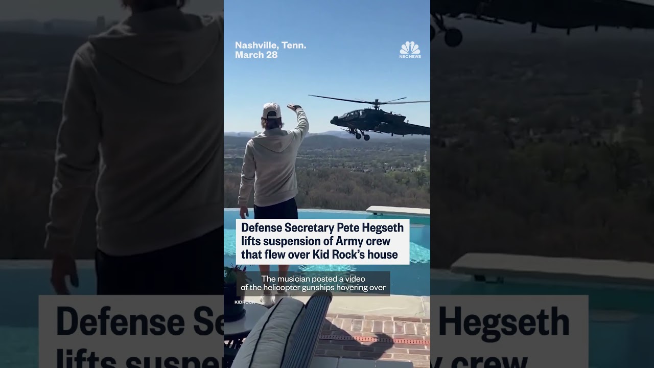 Hegseth lifts Army crew suspension over Kid Rock flyover