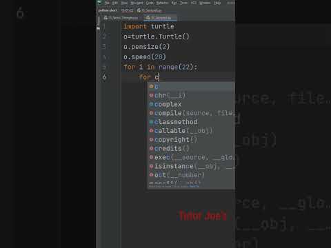 Turtle Design in Python | Python Program | Tutor Joes